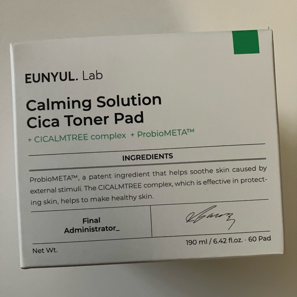 EUNYUL. Lab - Calming Solution CICA Toner Pad, 6.43oz, 60 Pads, K Beauty